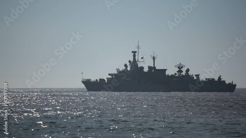Warship on the Sea. Chile