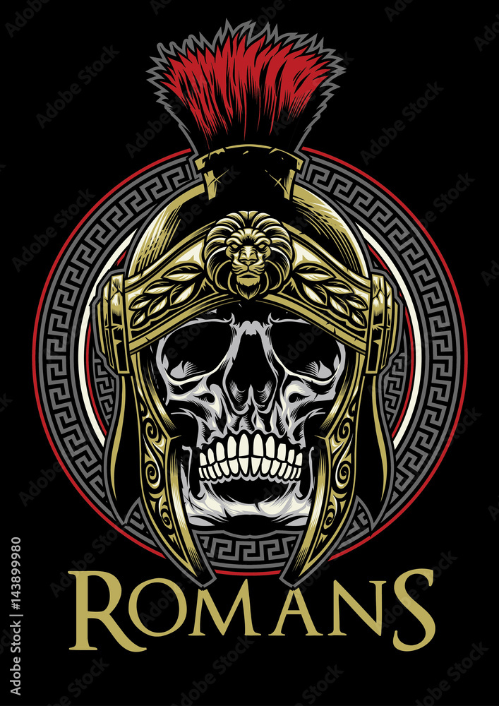 Obraz premium Skull of roman warrior