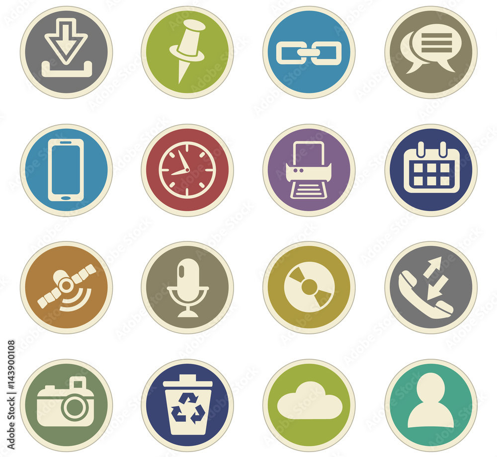 media icon set media icon set