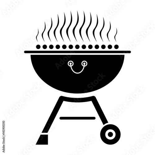 Barbecue grill. icon. food. symbol. grilled. meat. steake