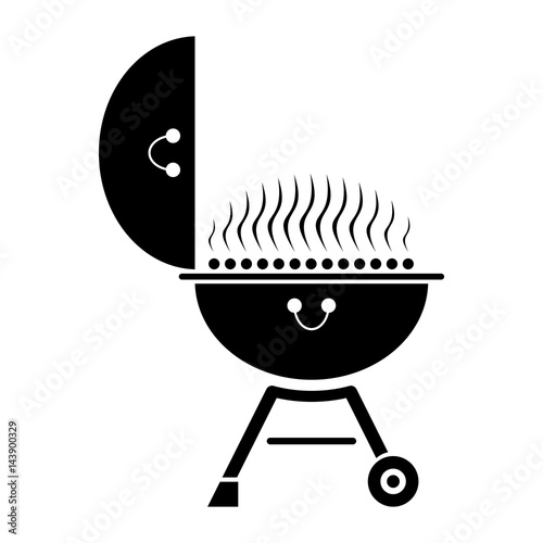 Barbecue grill. icon. food. symbol. grilled. meat. steake