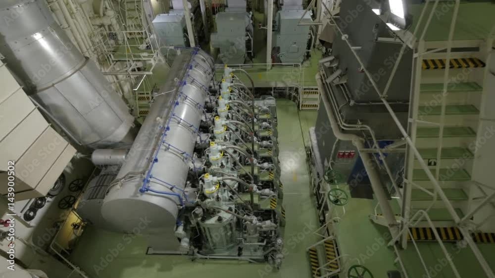 Engine room of ship