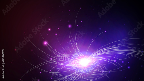 Abstract Background Distant Galaxy - Vector Illustration.
