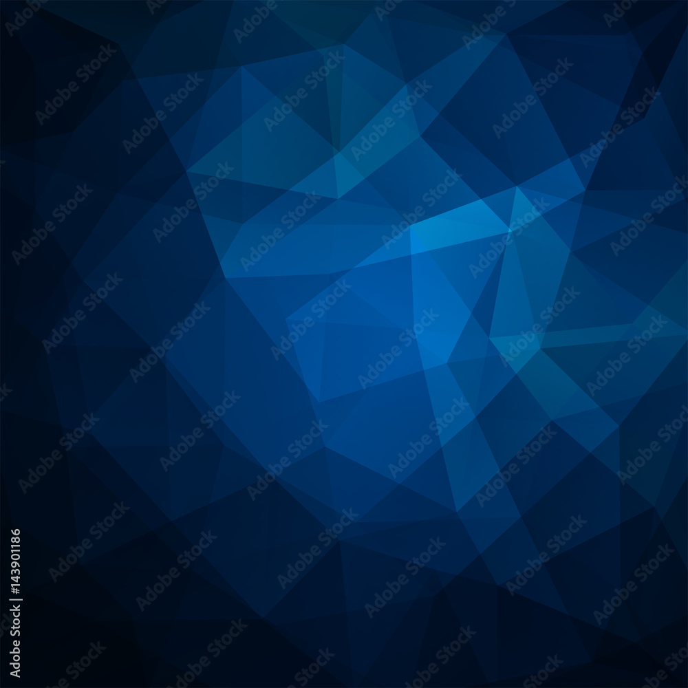 Abstract background consisting of blue triangles. Geometric design for business presentations or web template banner flyer. Vector illustration