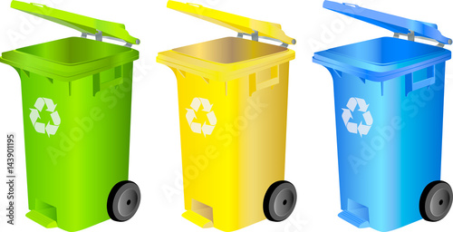 recycling color eco garbage bins