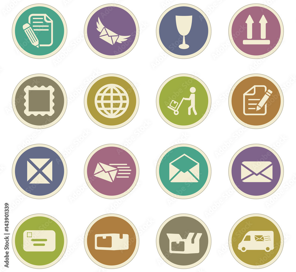 post service icon set