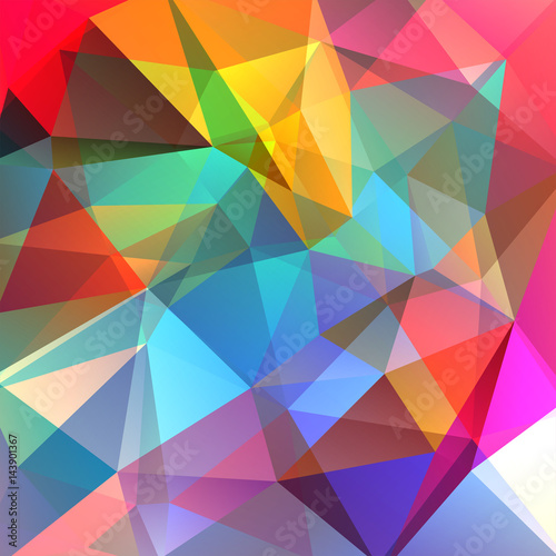 Background made of colorful triangles. Square composition with geometric shapes. Eps 10