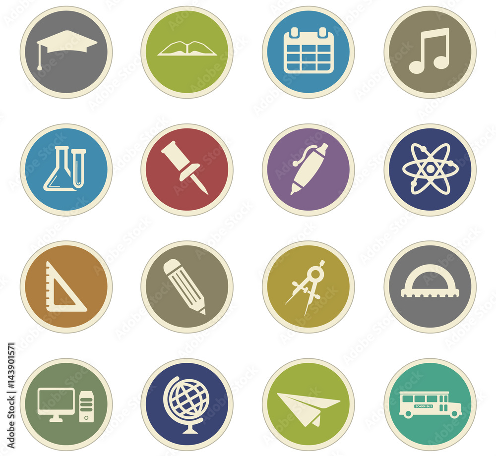 school icon set