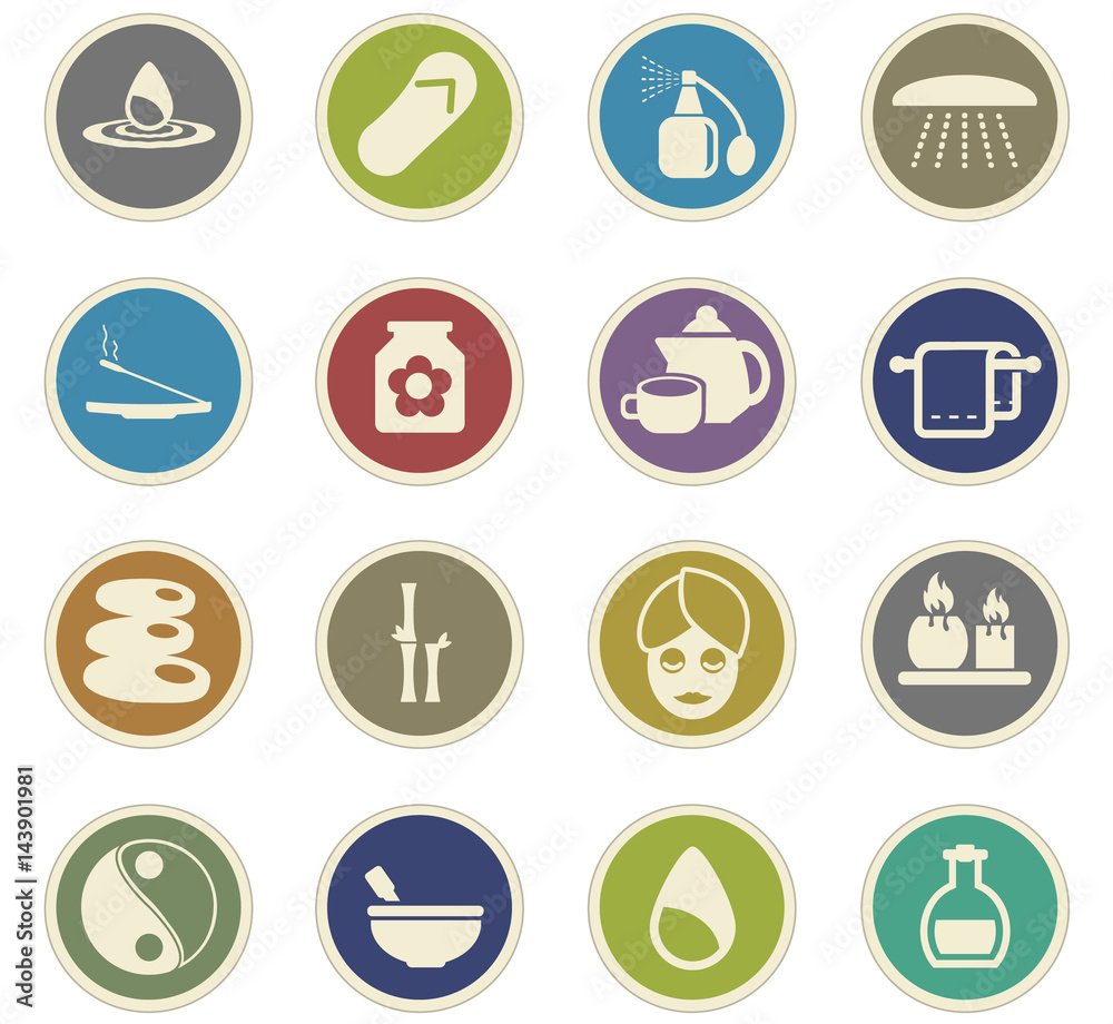 spa icon set spa icon set