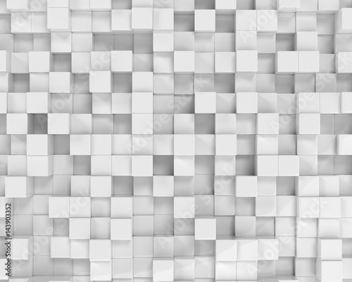 Abstract white polygonal geometric cube background