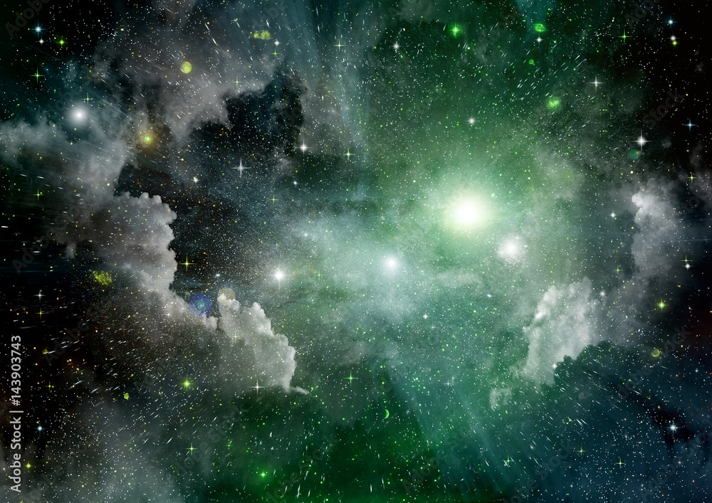 galaxy in a free space galaxy in a free space