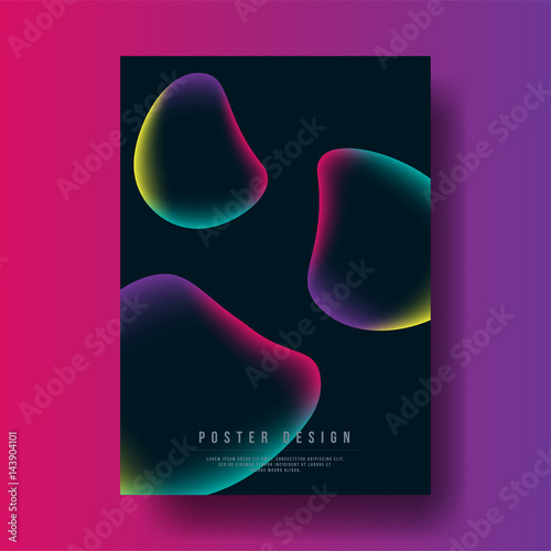 Abstract Colorful Gradient Fluid Cover Design layout for banners, wallpaper, flyers, invitation, posters, brochure, voucher discount - Vector illustration template