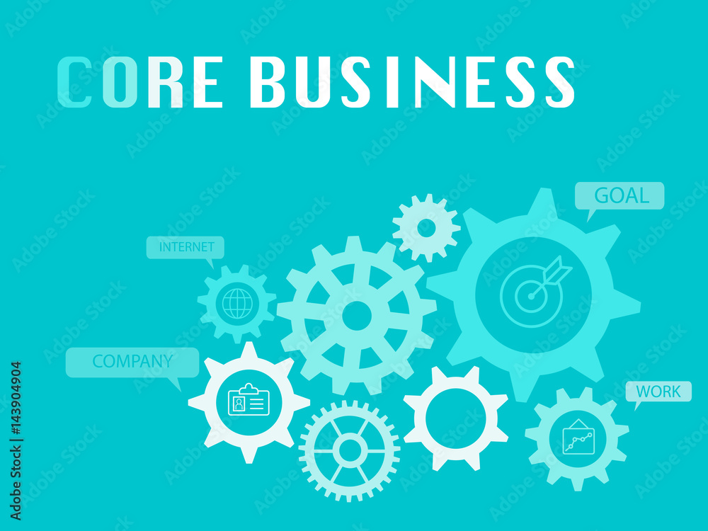 Core Business Graphic Illustration For Business Concept Core Business Graphic Illustration For Business Concept
