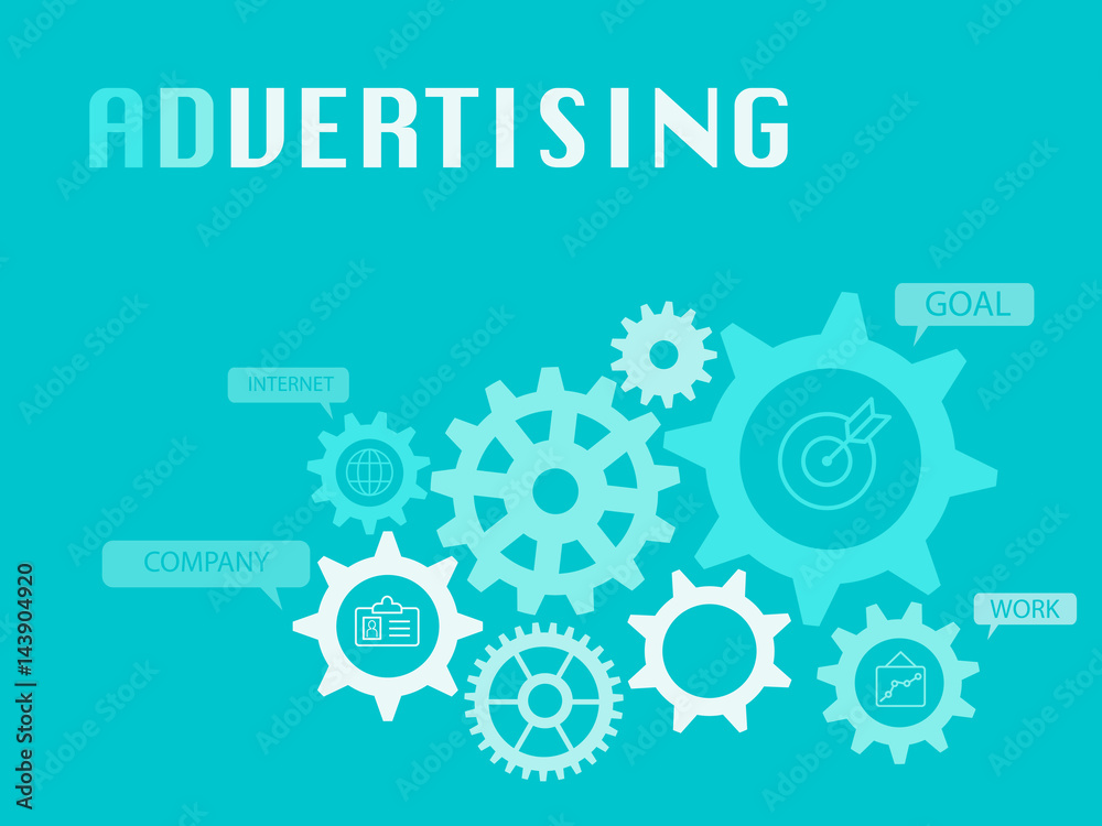 Advertising Graphic Illustration For Business Concept Advertising Graphic Illustration For Business Concept