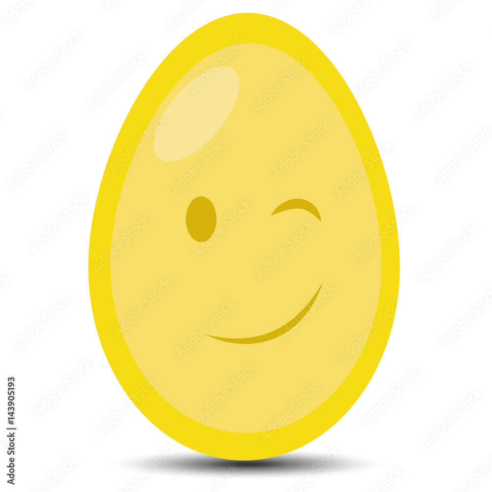 Fototapeta premium Vector egg with emotion