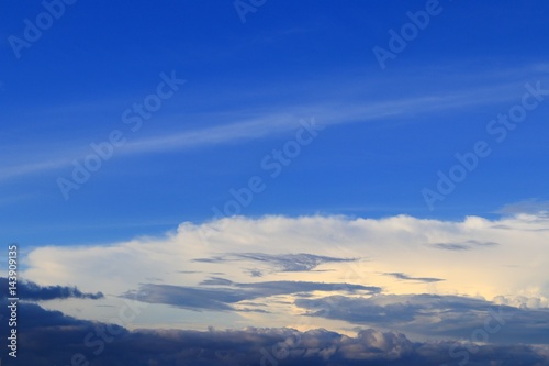 sky and soft cloud beautiful colorful evening nature space for add text