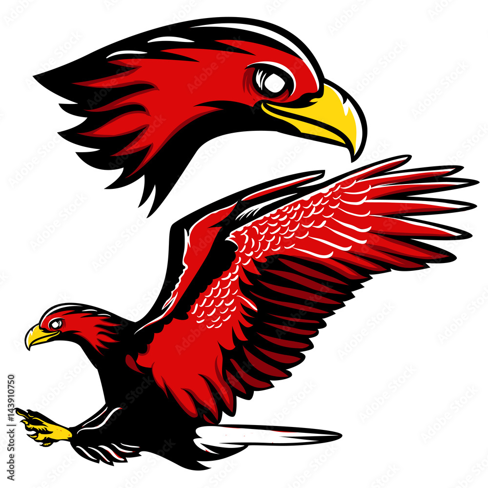 red eagle clipart illustration Stock Vector | Adobe Stock