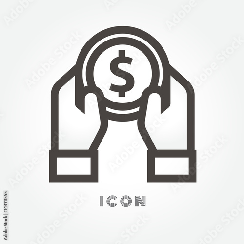 Wealth, salary suitable for info graphics, websites and print media. Colorful vector icon on white background