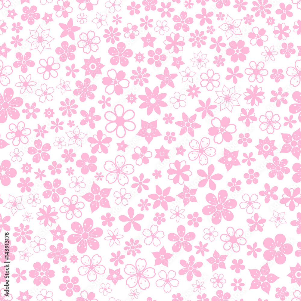 Seamless pattern of small flowers Seamless pattern of small flowers