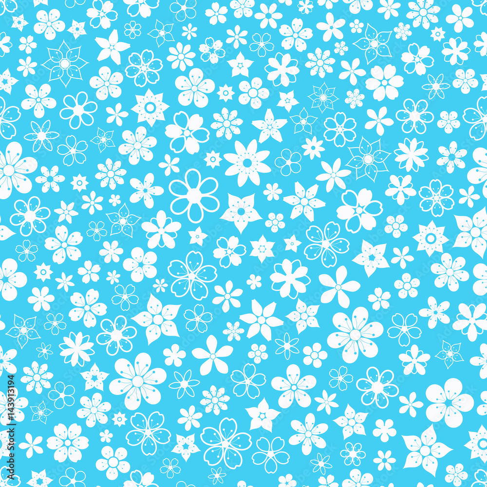 Seamless pattern of small flowers Seamless pattern of small flowers