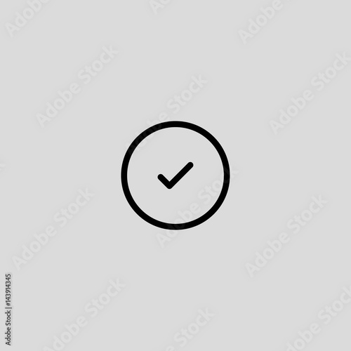 done sing icon flat design