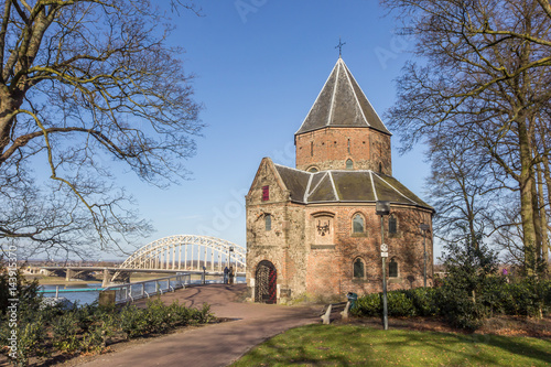 Sint Nicolaas church and waalbrug in Nijmegen photo