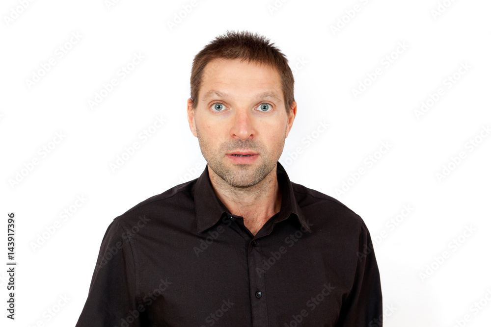 Young man is very surprised Young man is very surprised