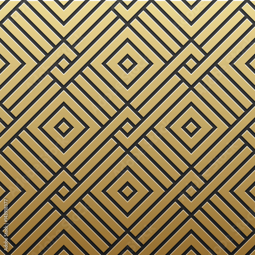 Golden background with vintage ornament.