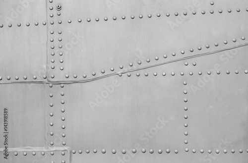 metal surface of military aircraft