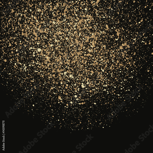 Dark grainy texture on black background. Vector illustration.