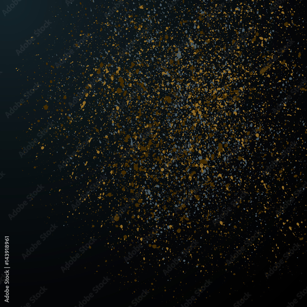 Dark grainy texture on black background. Vector illustration.