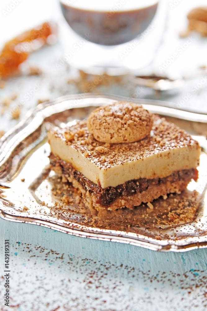 No bake coffee cheesecake with dried plums No bake coffee cheesecake with dried plums