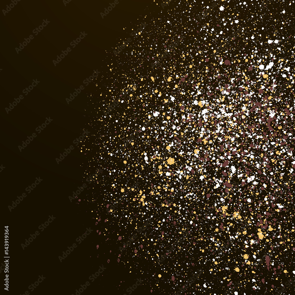 Dark grainy texture on black background. Vector illustration.