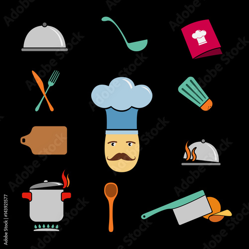 Kitchen Icons Set 