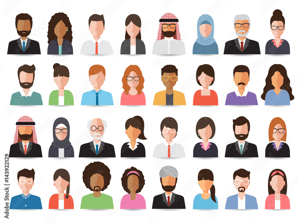 Businessmen and Business women avatars. Businessmen and Business women avatars.