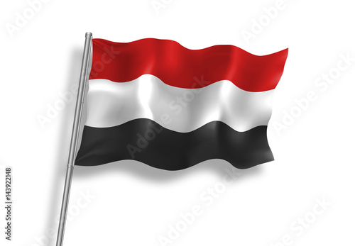 Drapeau du Yémen en qualité vectorielle