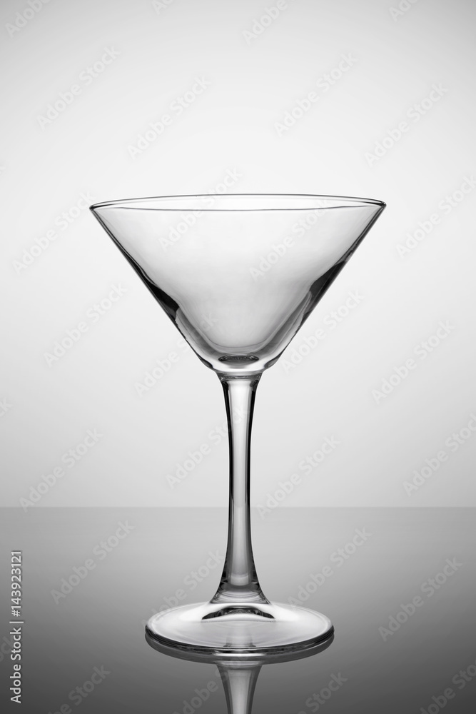 Empty martini glass for cocktail Empty martini glass for cocktail