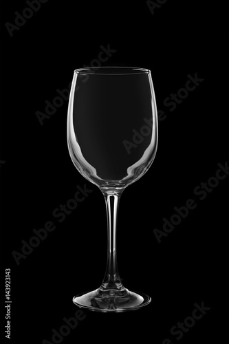 Silhouette of empty glass for red or white wine