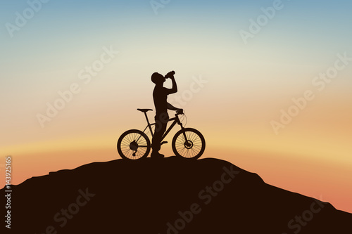 cyclist on edge
