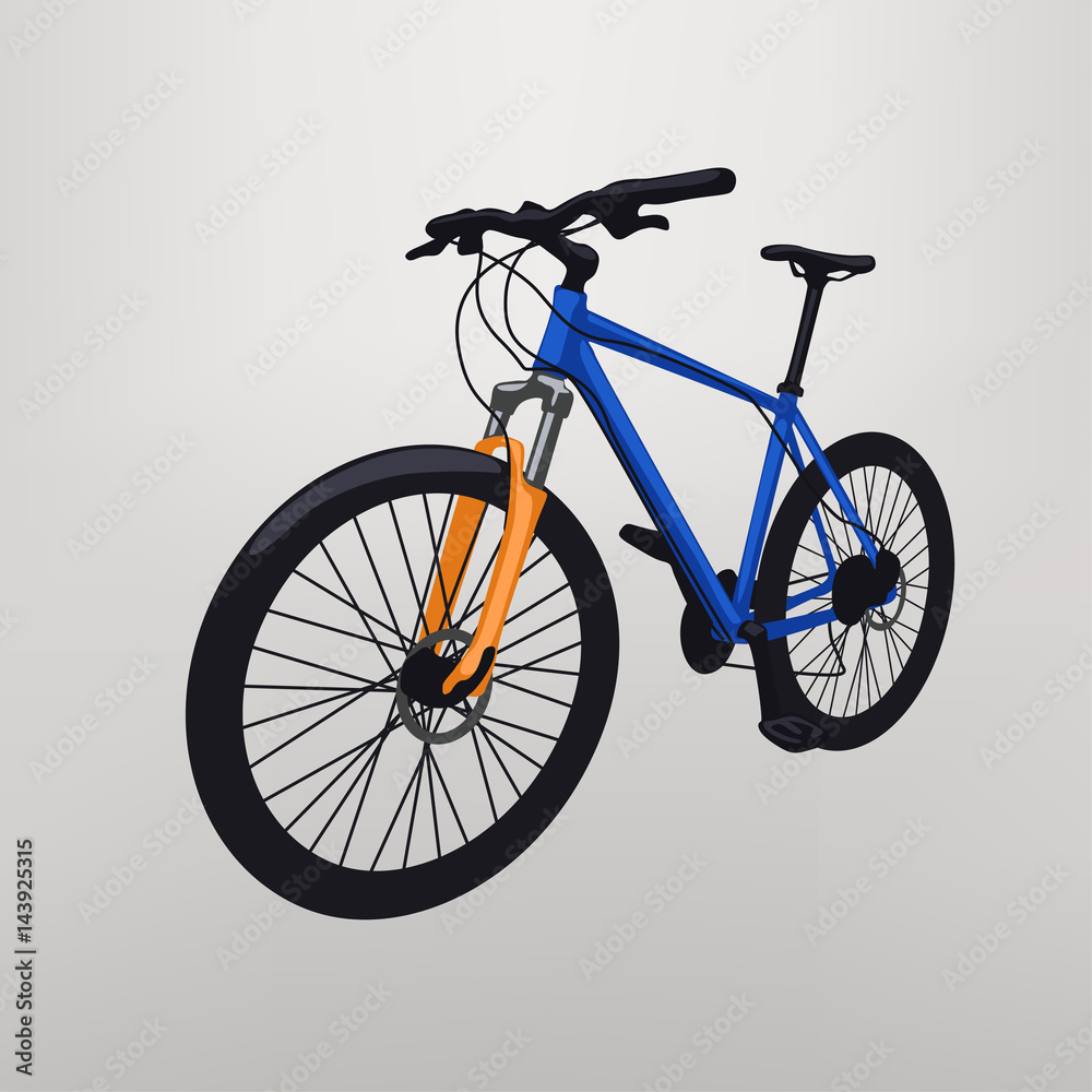 Fototapeta premium bicycle on grey