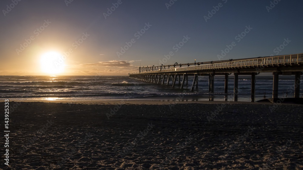 Gold Coast Australia - The Southport Spit - Sand Pumping Jetty at Sunrise Gold Coast Australia - The Southport Spit - Sand Pumping Jetty at Sunrise