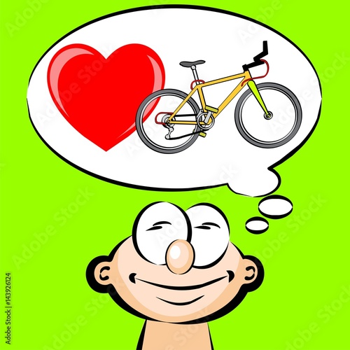 I love to ride a bike - emoticon