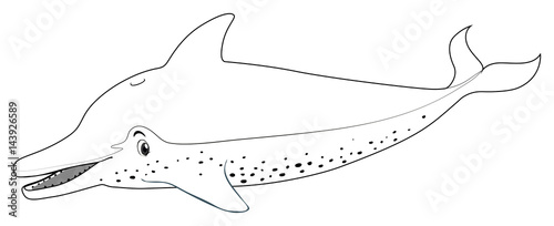 Animal outline for dolphin