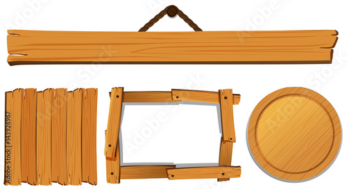 Different templates for wooden board