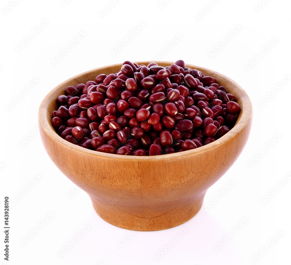 Japanese red beans or Adzuki Bean on white background Japanese red beans or Adzuki Bean on white background