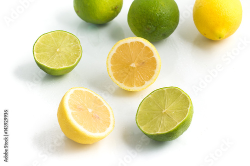 Green and Yellow Lemon or Lime.