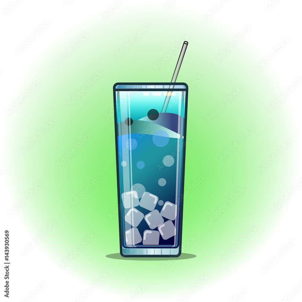 Obraz premium Vector illustration cocktails drinks in glasses vector flat icons. Set of alcohol and soft drinks and refreshments for cocktail party or bar menu design element