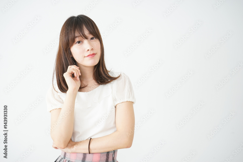 Young woman thinking something Young woman thinking something