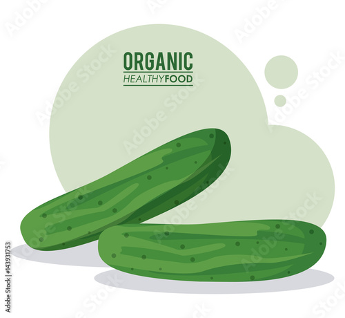 organic healthy food cucumber vegetable vector illustration eps 10