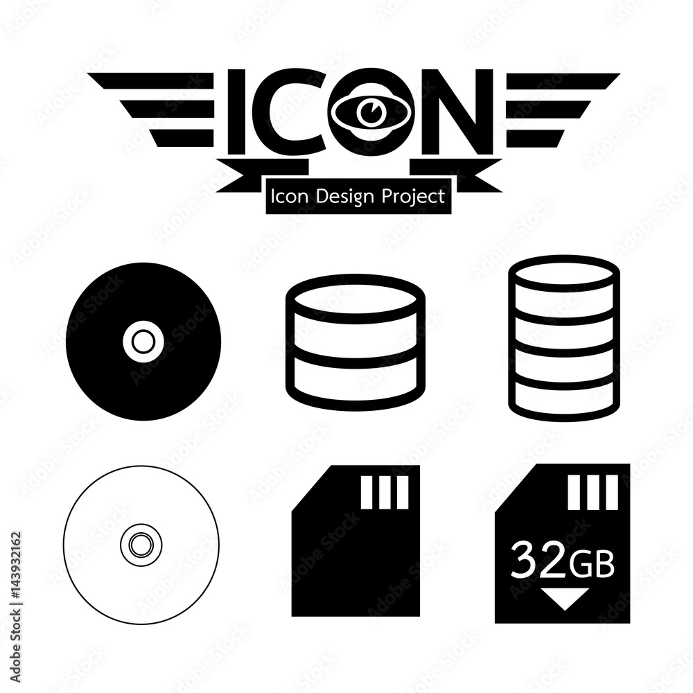 Data Storage icon Stock Vector | Adobe Stock